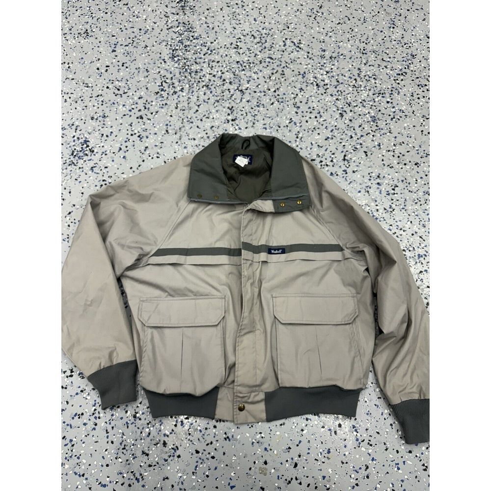 Woolrich Men's Size XL Tan Zip-Up‎ Style 4105 Jacket Made in USA Used